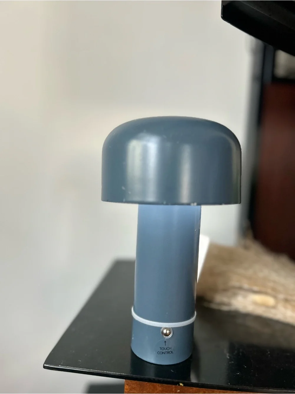 Modern Gray Touch-Control Table Lamp